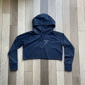 Gymshark Blue Navy Cropped Hoodie